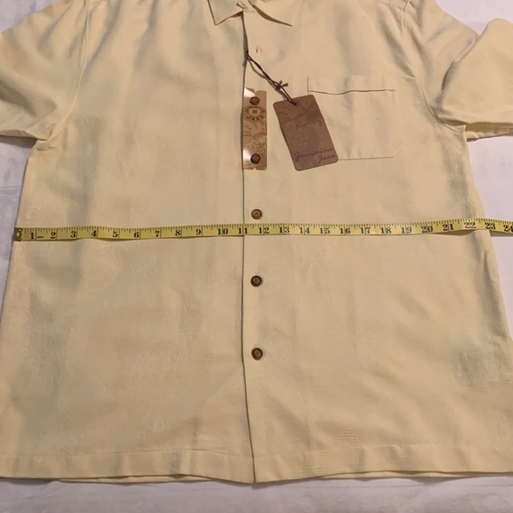 NEW Jamaica Jaxx 100% Silk Men Tropical Button Down Short Sleeve Shirt - Picture 13 of 16